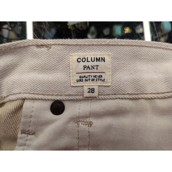 Levi's Cream Cropped Column Pant size 28 - Picture 4 of 4